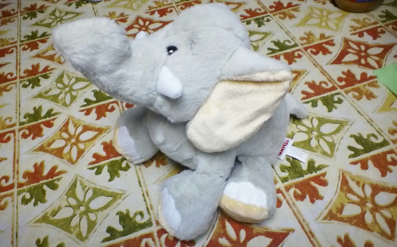 shads-world:During work today I saw this little Webkinz elephant sticking out of