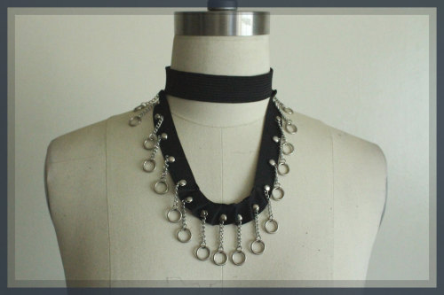 CyntDelore: Black Chain Choker Sweet choker. Black Chain Choker Necklace, Alternative Clothing, Cynt