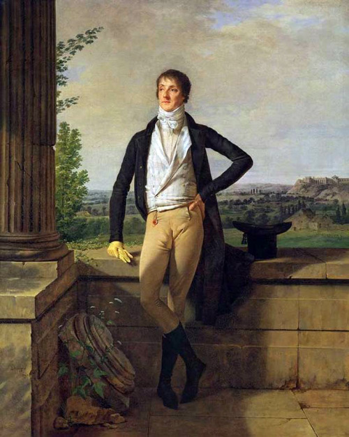 Evolution of men&rsquo;s style; Portrait of Louis Philippe while at Reichenau, 1793-94 by August