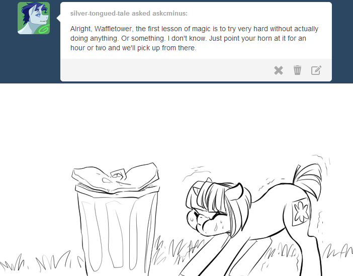 askcminus:  For those who are not aware, the only thing Wallflower can do with her