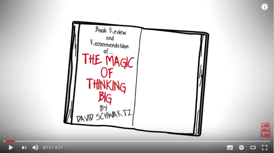YouTube: THE MAGIC OF THINKING BIG BY DAVID SCHWARTZ | ANIMATED BOOK REVIEW