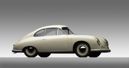 Ferry Porsche, Porsche 356 Gmünd Coupé, 1949. One of the first models, built in Gmünd / Austria. Pho