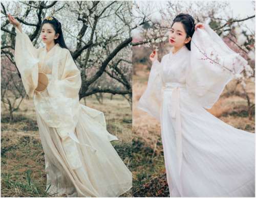 changan-moon: traditional chinese hanfu by 彩云间汉服. photo by 夏弃疾_. This collection features waist-high