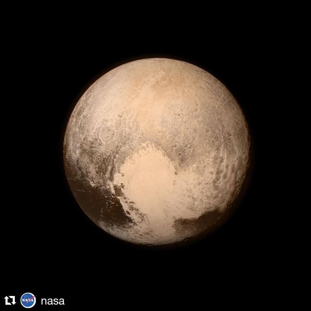 nasdaq:  #Repost @NASA:  SNEAK PEEK of gorgeous Pluto! The dwarf planet has sent