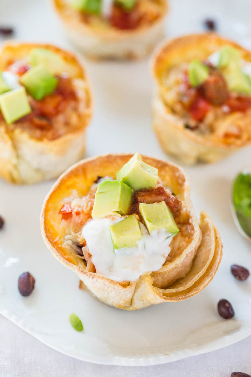 Easy Six-Layer Baked Taco Cups