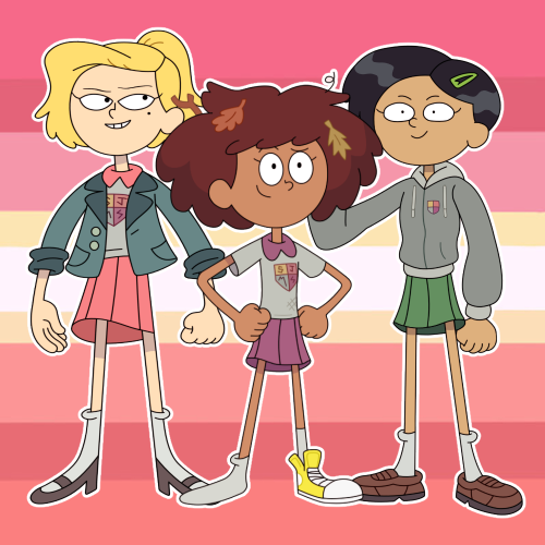  SASHA, ANNE AND MARCY FROM AMPHIBIA ARE IN LOVE   requested by anonymous 