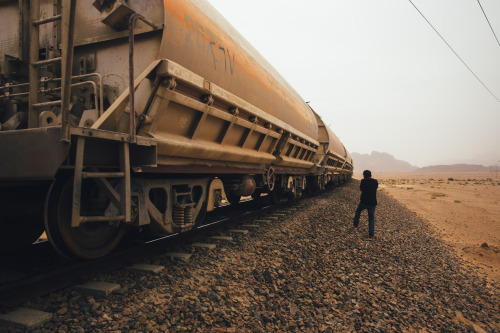 samhorine:chasing trains through the desert (dead sea bound) // jordan 2016