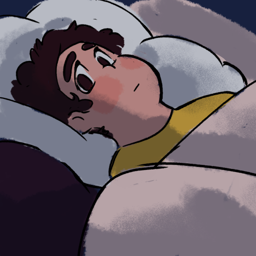 screwpinecaprice:Sleepover!They just weirdly stare at each other until they fell asleep.I headcanon 