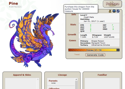 HEY ANYONE WANT AN UBER CHEAP GEN 1 COATL?I just found him on AH that’s rad dude