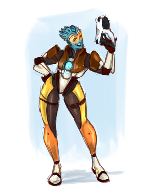 blackout501st:juls-art:[4/4] Mass Effect|Overwatch crossover sketches from Twitter.Greatly inspired 