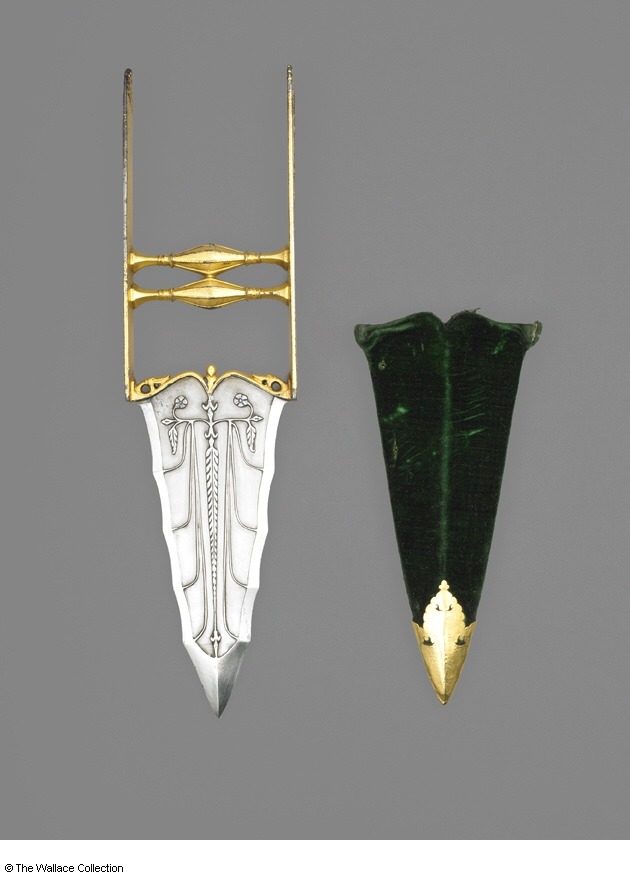 armthearmour: An interesting Katar with a gilt hilt, India, ca. 17th century, housed