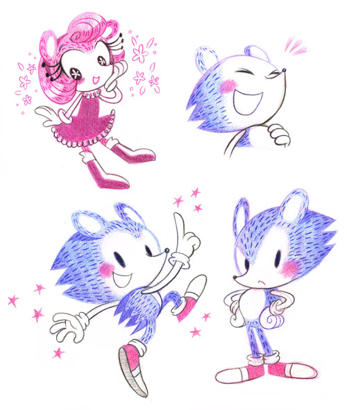 starrybitz:Whenever I’m in an art slump, drawing some Sonics helps for some reason. Plus he had his 