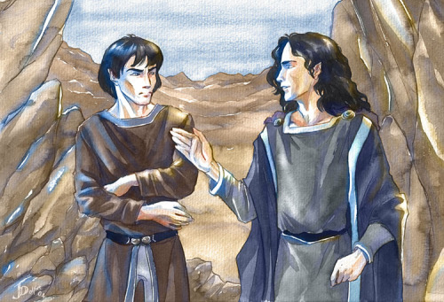 markedasinfernal:Nevertheless [Feanor] met Fingolfin before the throne of Manwe, and was reconciled,