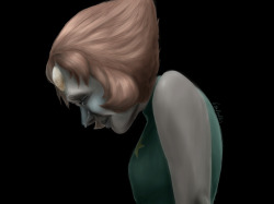 gemdoodlcs:  ”I’m just a pearl.”  I was so excited to post this tbh. I’ve been working on this for a while an this is kinda a new experience for me because I’ve never drawn such a simple animation character as SU’s style as a realistic one.