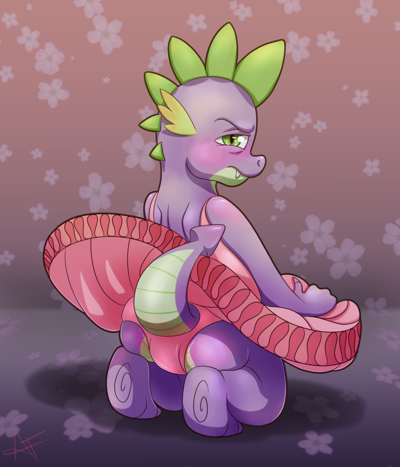 askamberfawn:  Happy Halloween! Have a cross-dressing Spike~ Part of Saurian’s