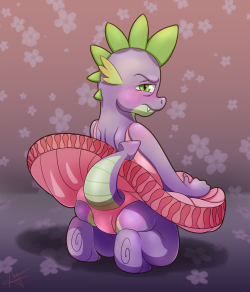 Askamberfawn:  Happy Halloween! Have A Cross-Dressing Spike~ Part Of Saurian’s