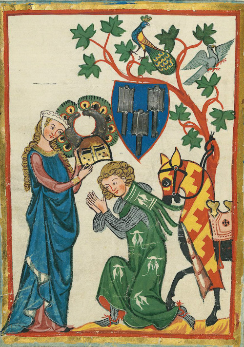 melanophores: Codex Manesse, folio 82v: Der Schenk von Limpurg  c. 1304-1304, Bibliotheca 