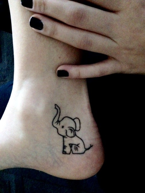 Baby Elephant Temporary Tattoo - Etsy Sweden