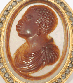 medievalpoc: Cameos featuring detailed profiles of Black men and women in precious  metals and jewels were popular in many European countries. The ones  above date circa 1500-1800. Some art historians relate the style above  to the Black King Balthazar