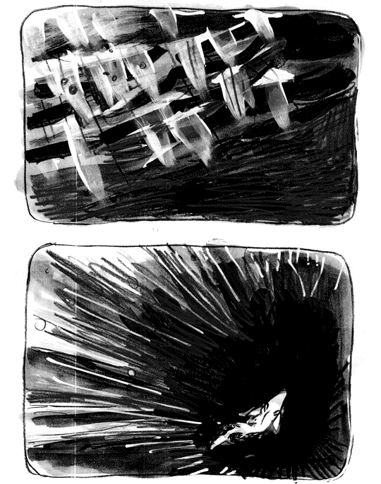 flaeshmachine: vincentgiard: Vincent Giard, a 24 hour comic done on a fax machine, 2009. Haven&rsquo