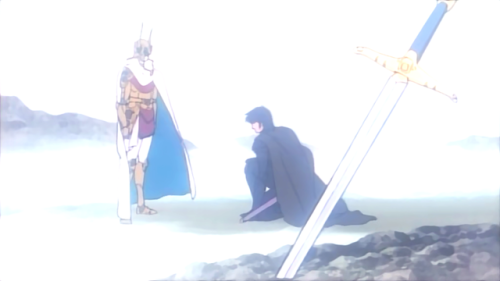 80sanime:  1991-1995 Anime PrimerThe Heroic Legend of Arslan (1991)  Arslan, the crown prince of Pars, is faced with the monumental task of reclaiming his country after treachery leads to the defeat of his father’s forces against the nation of Lusitania.