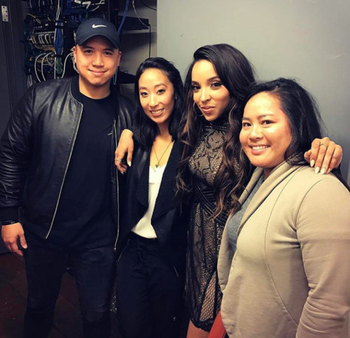 Tinashe with fans last night