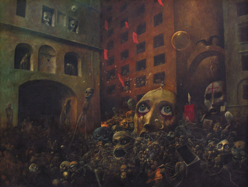 31daysofcreep:  Day 19 - Zdzislaw Beksiński Polish painter Zdzislaw Beksiński painted some real scar