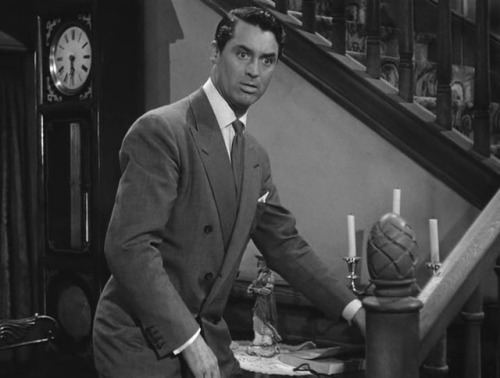 365filmsbyauroranocte:  “There’s a body in the windowseat!”Cary Grant in Arsenic and Old Lace (Frank Capra, 1944)  