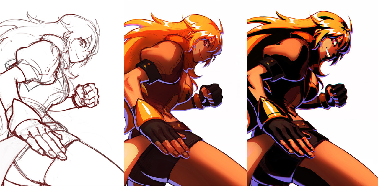 liyart:  Wanted to try the comic book shading in MvC3… I like the colors in step