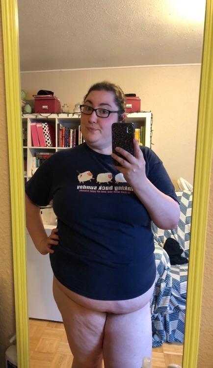 thegoodhausfrau: Too small shirts! This TBS shirt is the oldest clothing I own and for a men’s XL I’