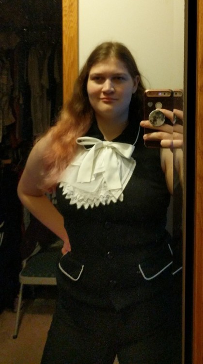 Exploring gender identity, and realizing that wearing a jabot helps cause my disabilities/pain mean 
