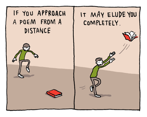 incidentalcomics:  Understanding Poetry (after Mark Strand)This comic appears in