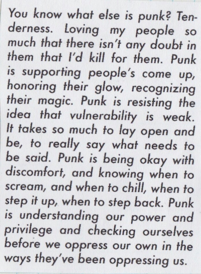 clash-the-trash:  clash-the-trash: Punk is resisting the idea that vulnerability