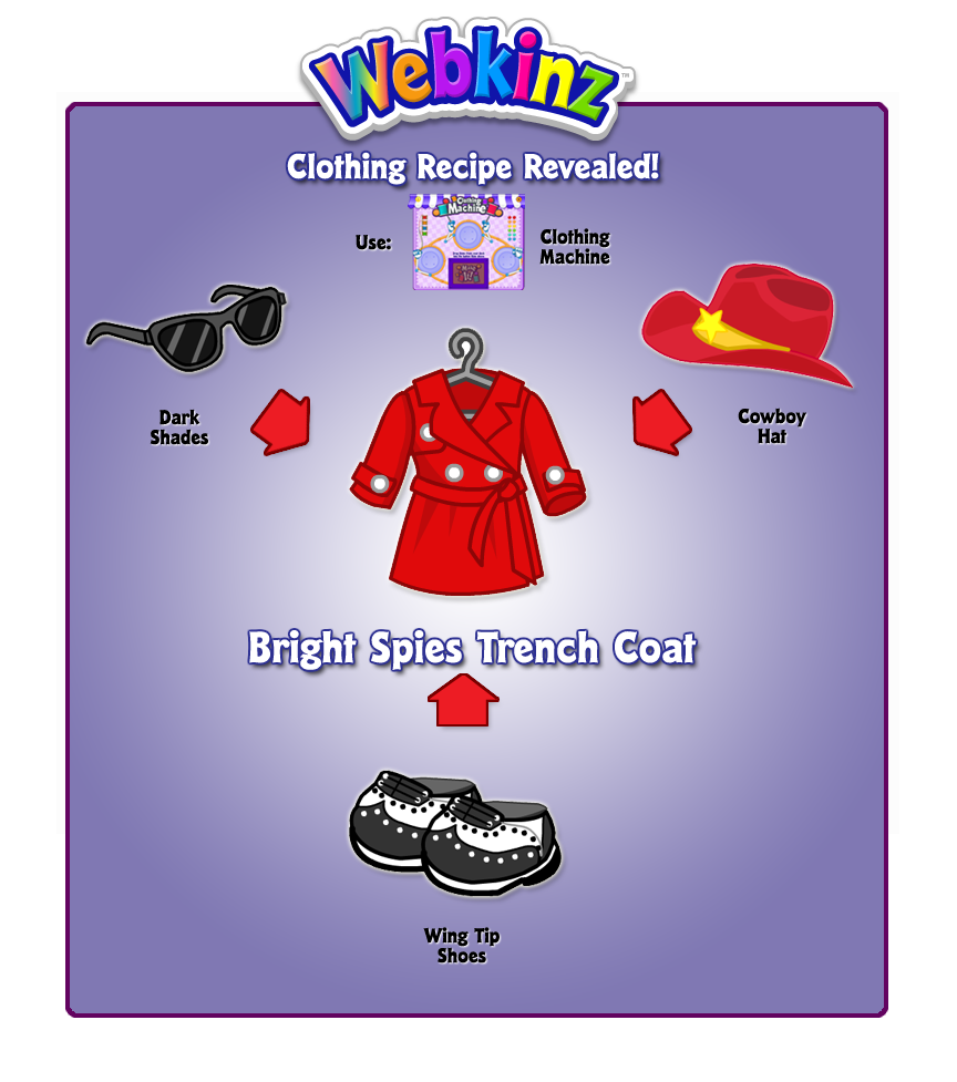 The OFFICIAL Webkinz Tumblr — Bright Spies Trench Coat: Secret Clothing ...