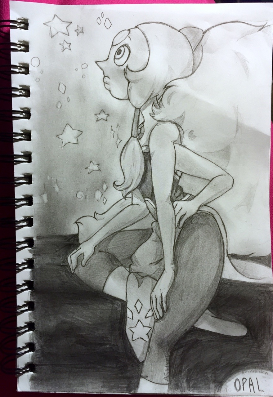 ashyriko:  Opal the fusion. I’m so friggin mad cuz the sketchbook paper is so cheap,