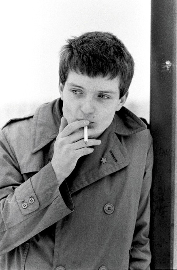 post-punker:  Ian Curtis, from Joy Division, Hulme, Manchester, January 6, 1979,