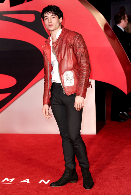 dcfilms:Ezra Miller attends the European Premiere of ‘Batman V Superman: Dawn Of Justice’ at Odeon L