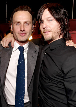 reedusnorman-deactivated2015070: Andrew Lincoln and Norman Reedus at ‘The Walking Dead’ Deadline panel at the Egyptian Theater on Monday, April 20, 2015 in Los Angeles. 