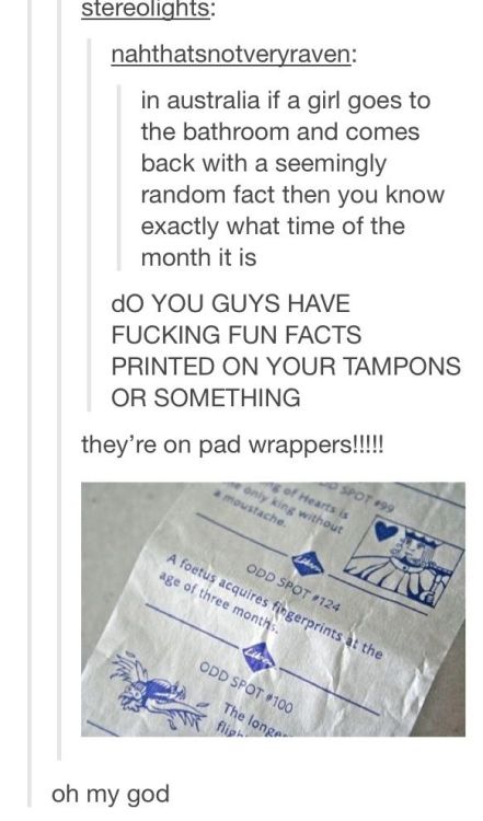leela-summers:  Funny Tumblr Posts about Periods Part 4Part 1: xPart 2: xPart 3: x