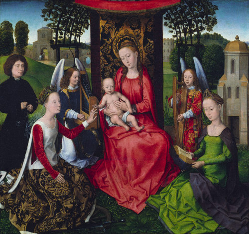 Virgin and Child with Saints Catherine of Alexandria and Barbara by Hans Memling,1479