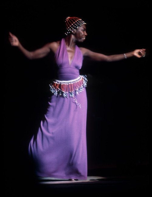 theblacksophisticate:  valsdas: Nina Simone by Jim Marshall circa 1960 (Town Hall in New York)   This image is from much later than 1960, but I love it (and her) all the same!