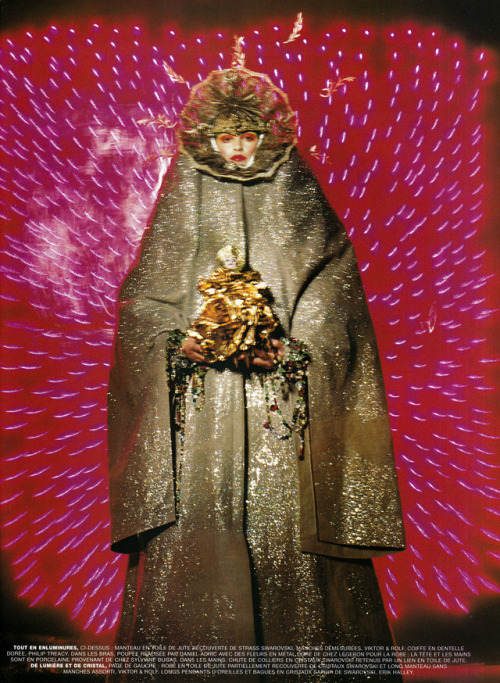 glam-scraps:Trish Goff (maybe) for Vogue Paris in 1999, shot by Ruven Afanador.