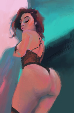 bciacco:  Quick sketch from a found tumblr photo.  