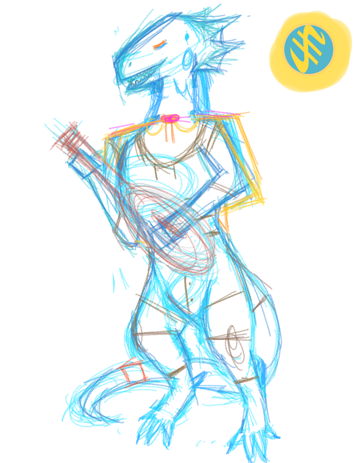 bombguts: my dragonborn bard for a dnd thing with some friends! her name’s taboney