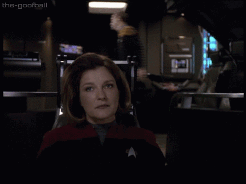 Kathryn Janeway, the queen of the (extended) eyeroll.Bonus: