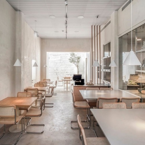 Simple vegan cuisine inspires serene @opa_tlv restaurant in Tel Aviv. Design by @veredkadouri @yoavg