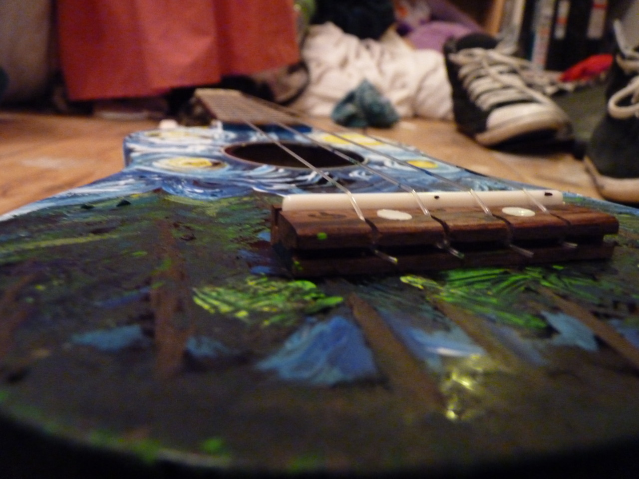 namaste-release:  My ukulele that was painted by the lovely Hannah for my christmas