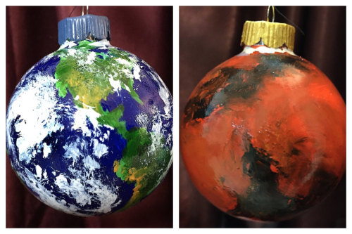 Hand-Painted Solar System Glass Ornament Set By Velaciela On Etsy