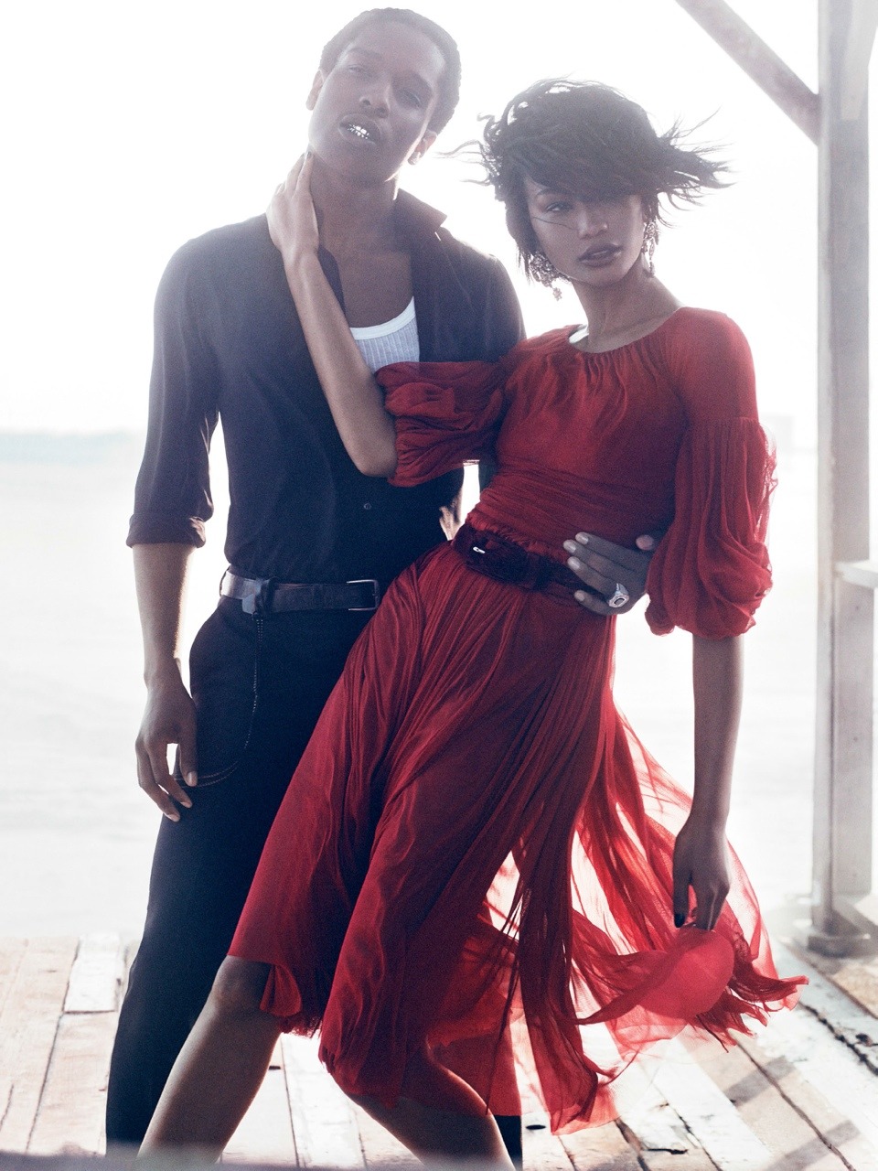 habeshabeautymark:  tismys:  gxxdgxxn:  A$AP Rocky &amp; Chanel Iman for Vogue