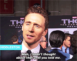 cmarvels:  # never forget when tom hiddleston cried at the thor 2 premiere# psa: